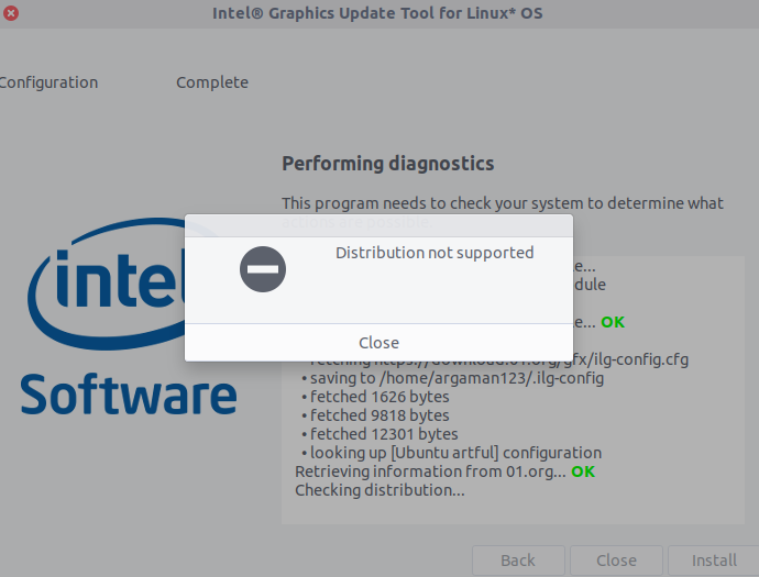 how to remove intel graphics driver installer on linux
